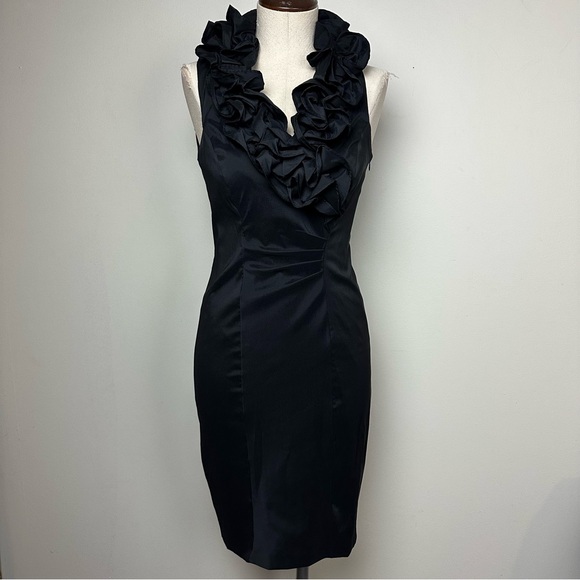 Xscape Ruffle Neck Dress - Picture 1 of 12
